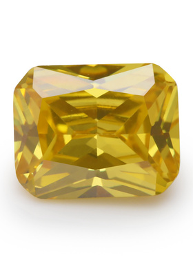 4x6--13x18mm 5A 长方倒角金黄色锆石裸石 合成宝石 饰品DIY水钻