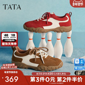 马年系列 TATA他她女鞋 春季 红色运动阿甘鞋 女新年百搭德训鞋