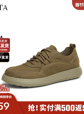 TATA他她复古皮鞋男士休闲鞋商务真皮工装鞋男鞋2025新款OCD05AM5