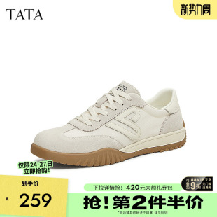 新款 TATA他她休闲运动阿甘鞋 2025春季 复古百搭小白鞋 OEV01AM5 男鞋