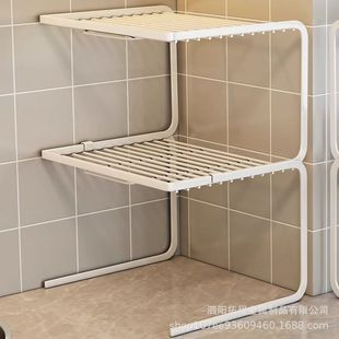 厨房桌面分层架台面置物架锅架神器橱柜锅具柜子收纳多层隔板断格