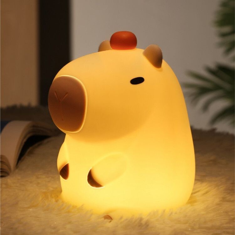 卡皮巴拉水豚萌宠小夜灯不插电