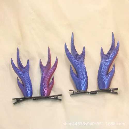 3D打印闰姑姑经典配色龙角发夹成人儿童款cosplay景点摆摊跨境