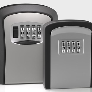 工地免打孔防盗门临时家日用套装 钥匙盒猫眼盒子门口放装 修密码 装