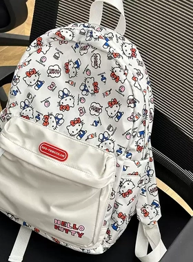 hellokitty书包初中小学生女生高中生双肩背包大容量韩式学院风厚