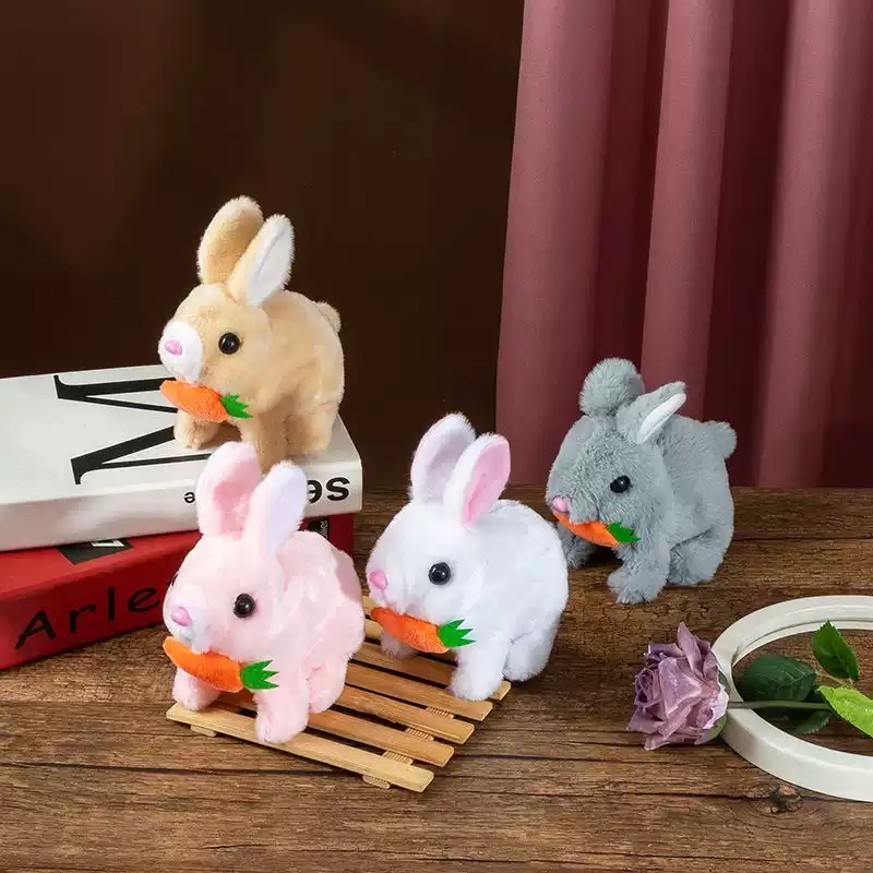 小兔子毛绒玩具女孩可爱电动玩偶