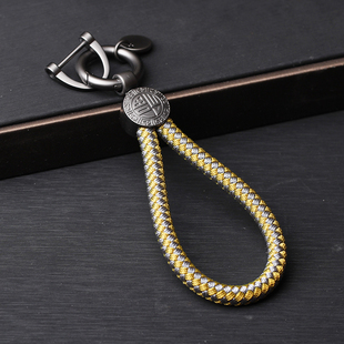 一缕青丝手编青丝车钥匙扣成品简约添加头发钥匙扣男士高档情侣