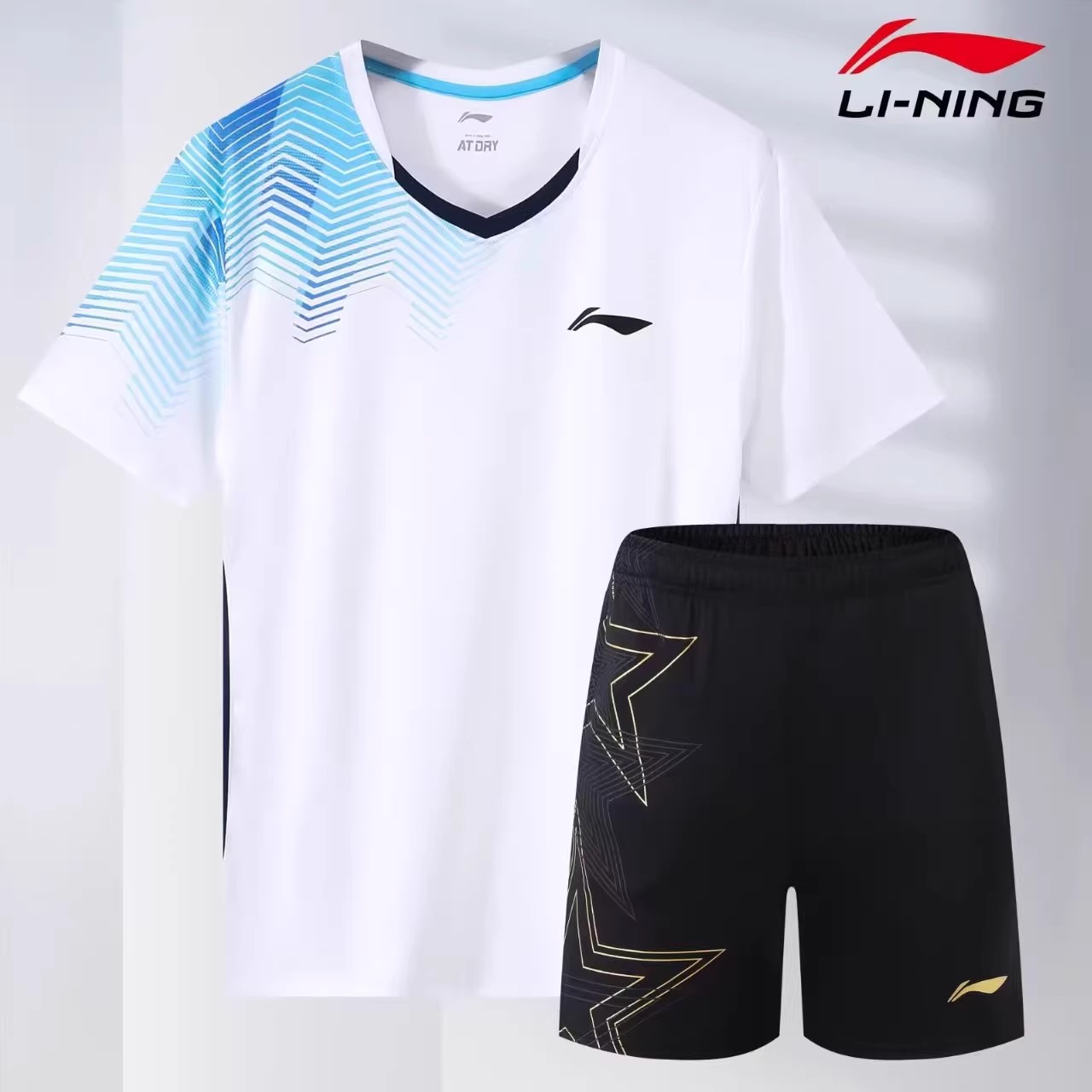 李宁气排球服套装女短袖羽毛球运动服男款夏比赛速干训练队服定制