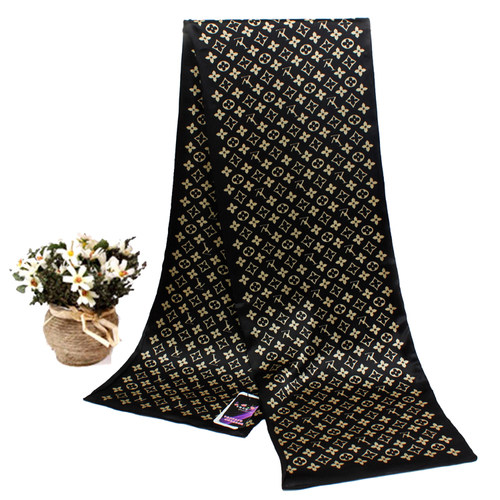 男士双面绸缎真丝围巾商务风秋季