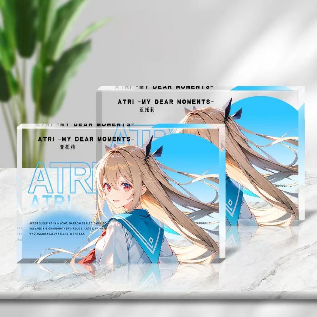 亚托莉我挚爱的时光亚克力砖游戏周边大尺寸高清桌面卡砖装饰摆件