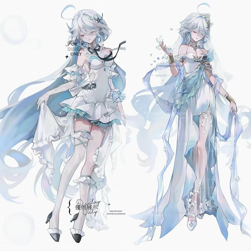 原神游戏水神芙芙高清亚克力立牌大白菜同人二次元桌面摆件