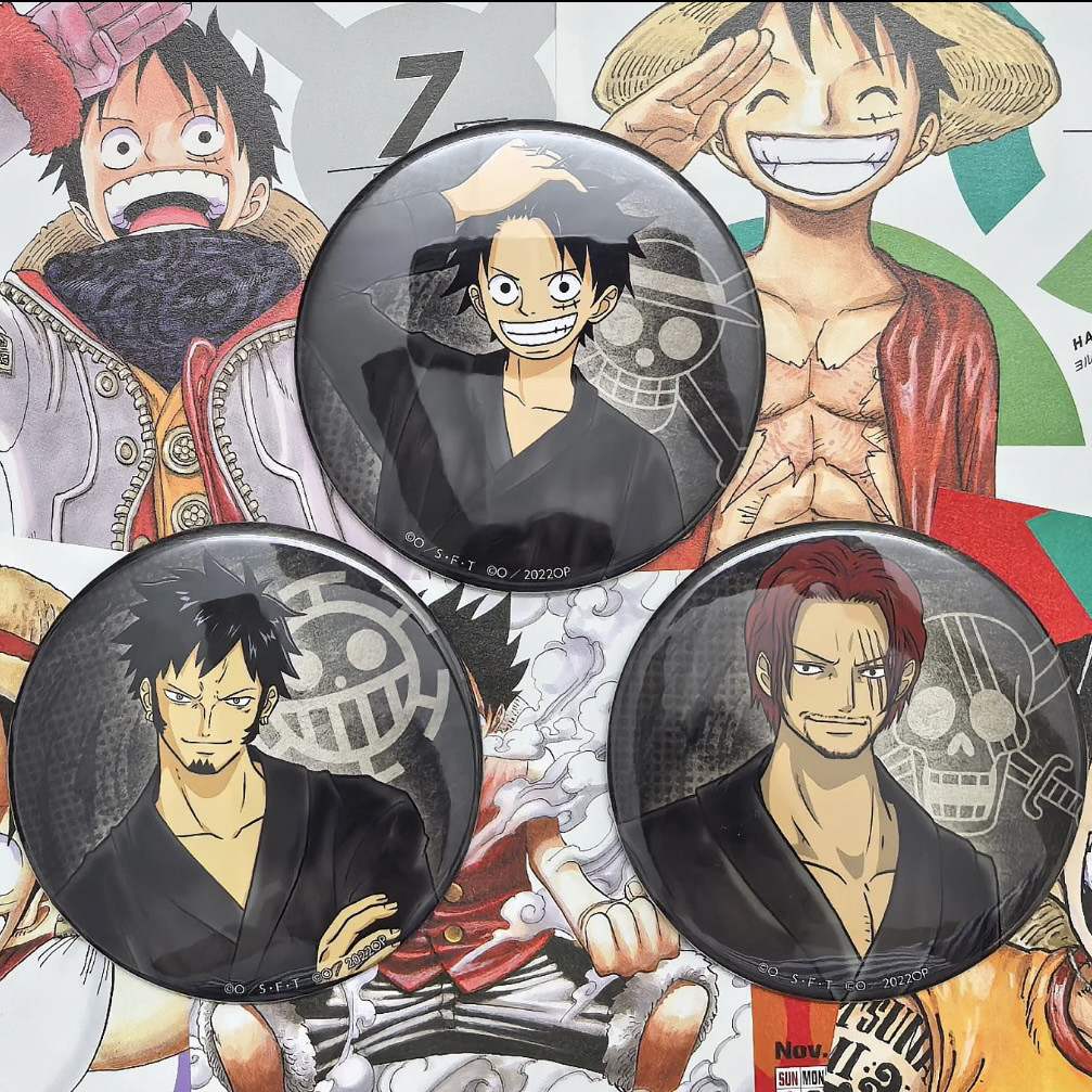 海贼黑极圆形吧唧路飞罗红发香克斯高组合颜值可爱新款爆款