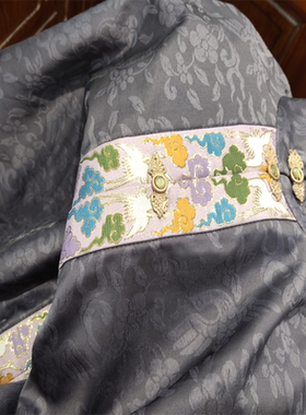 木蘭兮原创明制汉服布料    瑞雀衔花纹暗纹纱布料