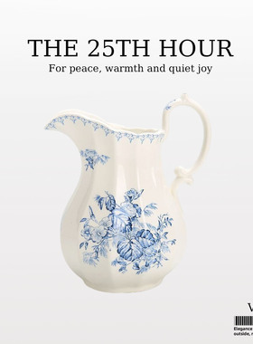 THE 25TH HOUR ins法式凌霄花清雅陶瓷花瓶客厅复古高级感插花瓶