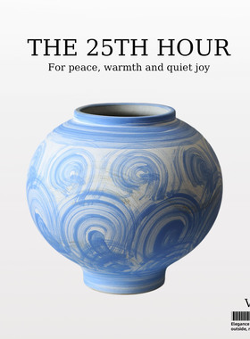 THE25TH蓝色星球现代简约陶瓷花瓶水培插花客厅玄关民宿软装装饰