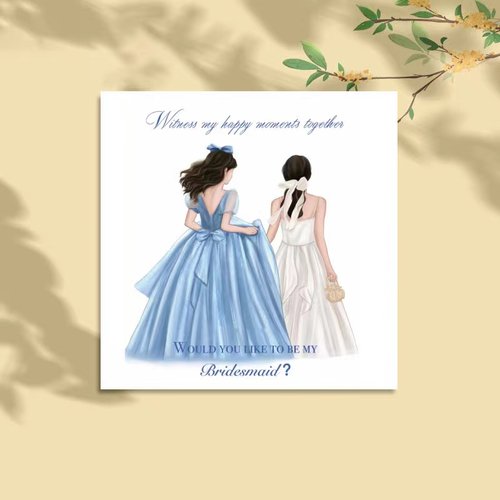 Hinn伴郎与伴娘卡片英文字母贺卡