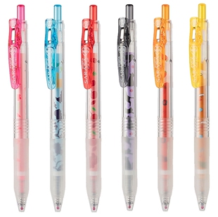 日本ZEBRA斑马自勉小动物水果限定版刻度樱桃JJ29黑色中性笔学生