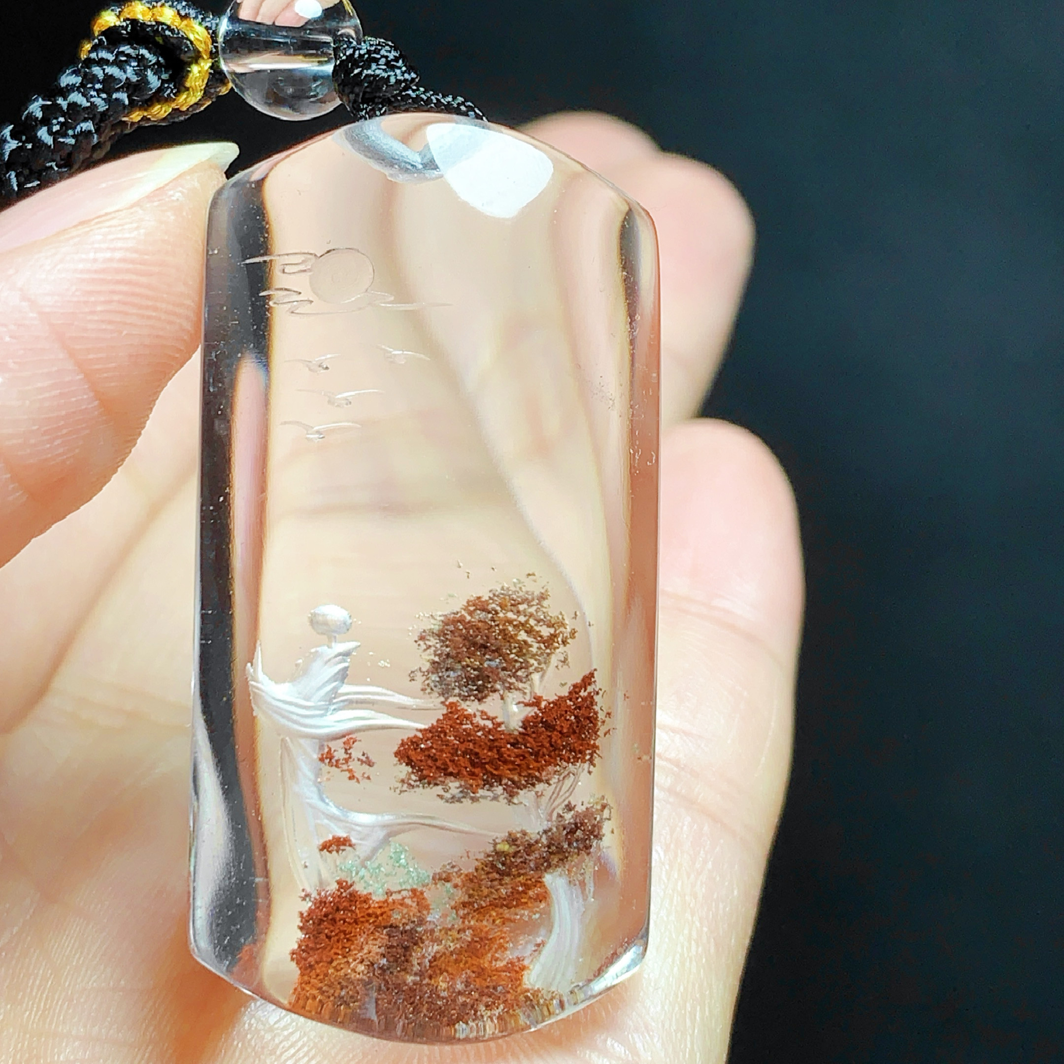 东海水晶天然雕刻红幽灵吊坠男女款项链百搭无事牌礼物毛衣链饰品,饰品/流行首饰/时尚饰品新,颈饰,淘宝优惠券,粉丝福利购,淘宝优惠卷