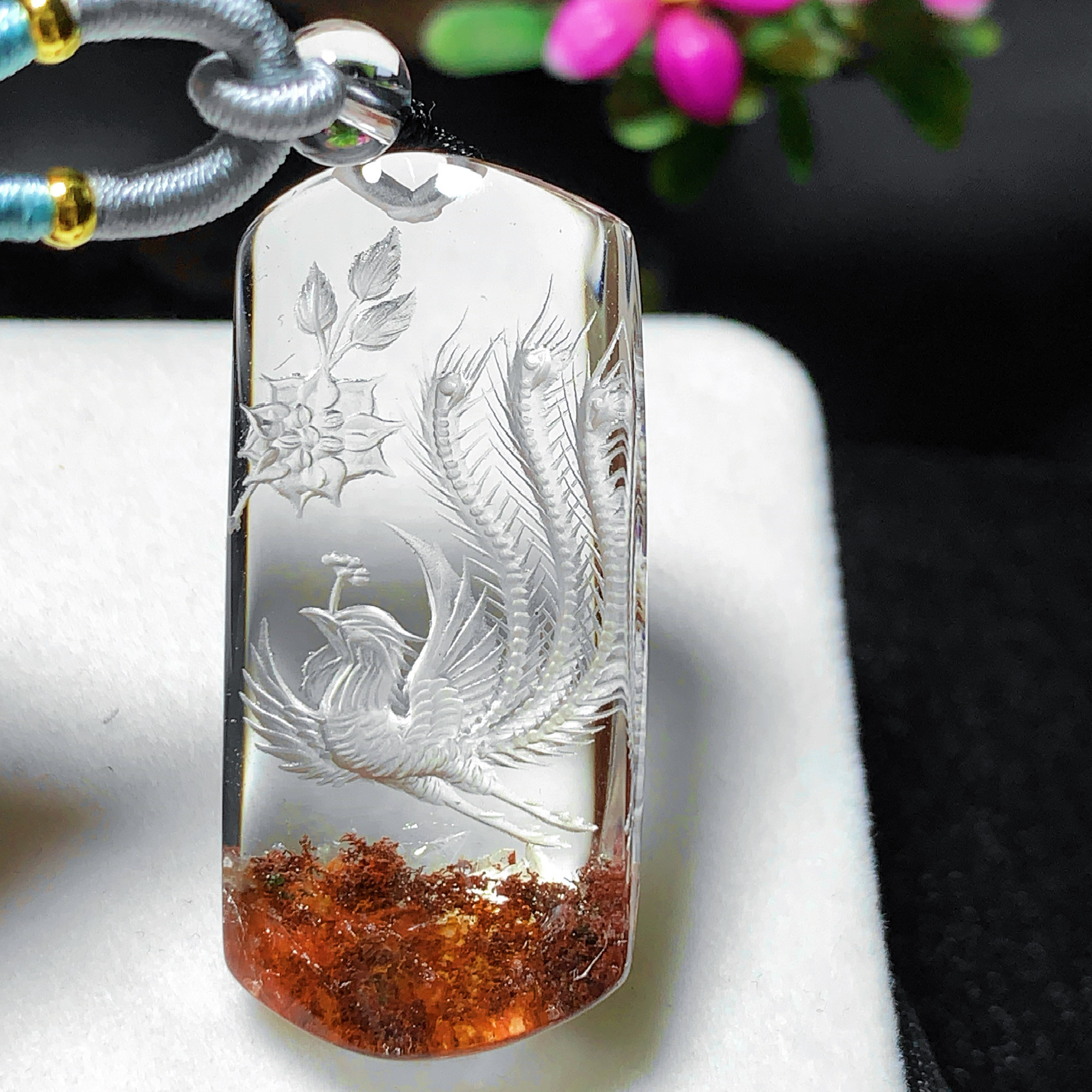 东海水晶天然雕刻四季彩幽灵吊坠男女款项链百搭无事牌吊坠毛衣链,饰品/流行首饰/时尚饰品新,颈饰,淘宝优惠券,粉丝福利购,淘宝优惠卷