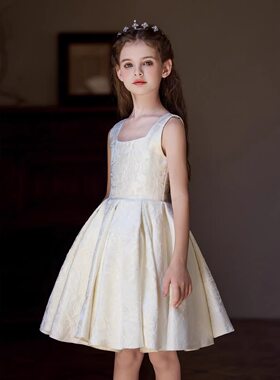 花童礼服2026新款中小童女孩儿童走秀公主裙生日宴钢琴比赛演出服
