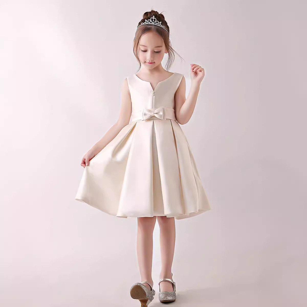 公主裙女童礼服蓬蓬婚纱生日儿童花童模特走秀钢琴小主持人演出服