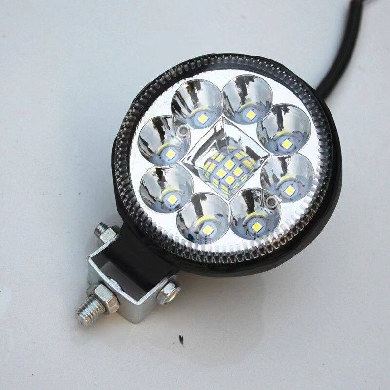 电动车灯led强光超亮摩托车射灯三轮车前转向灯12v80v通用自装灯