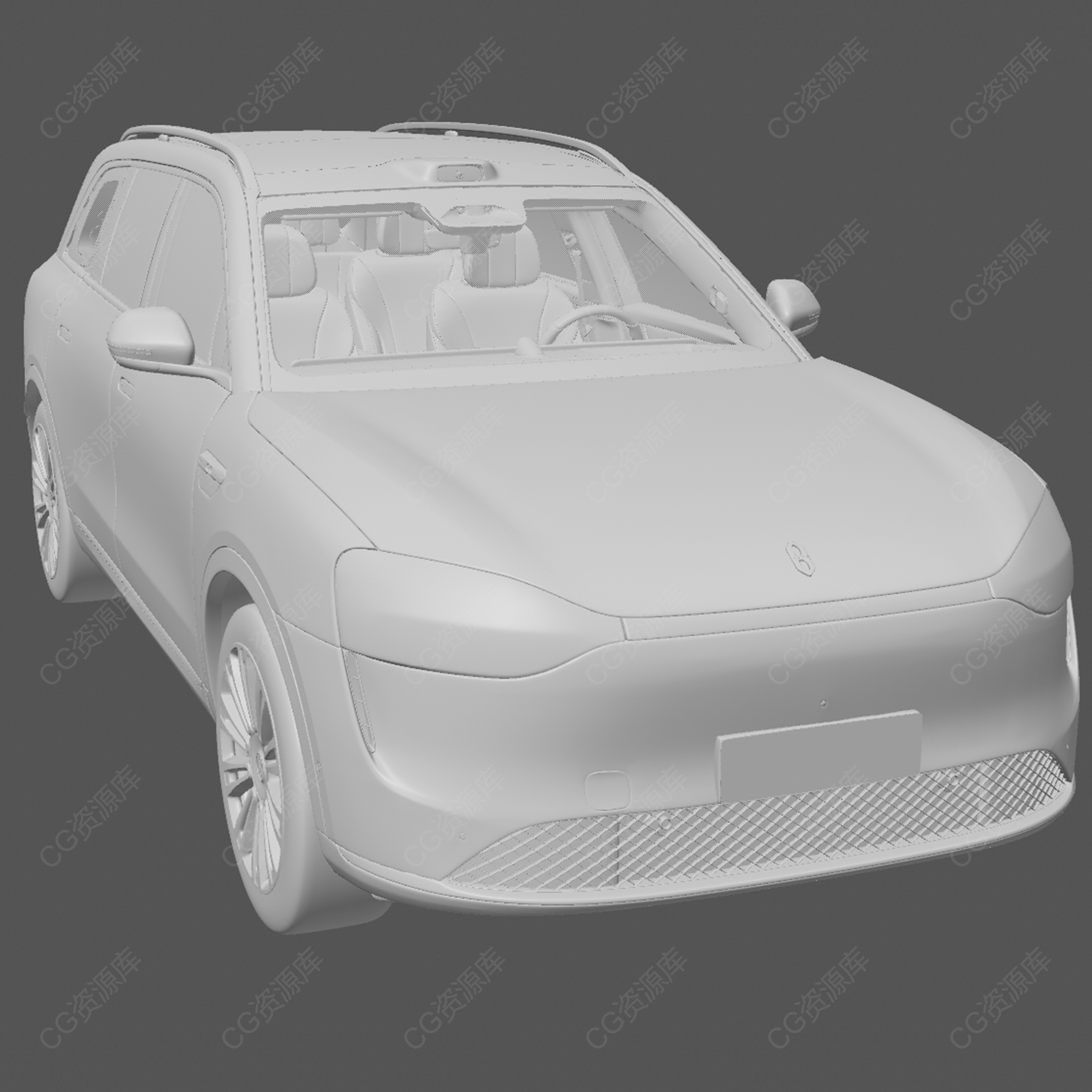 问界M9汽车模型 3Dmax C4D 犀牛Rhino blender CAD高精度带内饰图片