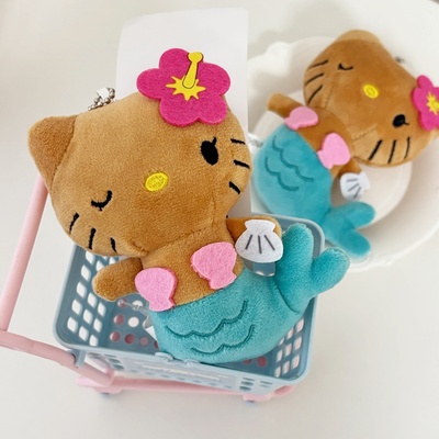 hellokitty美人鱼黑皮包包挂件