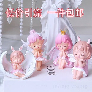 包邮蜜雪儿贝拉公主蛋糕装饰摆件天使女孩安妮星河少女心蛋糕摆件