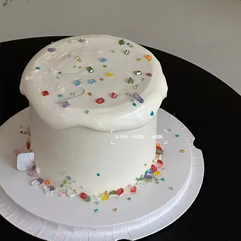 网红珍珠钻石水晶糖简约蛋糕装饰彩色宝石砂糖烘焙生日甜品糖珠