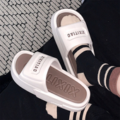 厚底凉拖鞋 情侣创意拼色时尚 网红潮酷街头风外穿防滑拖鞋 男女夏季