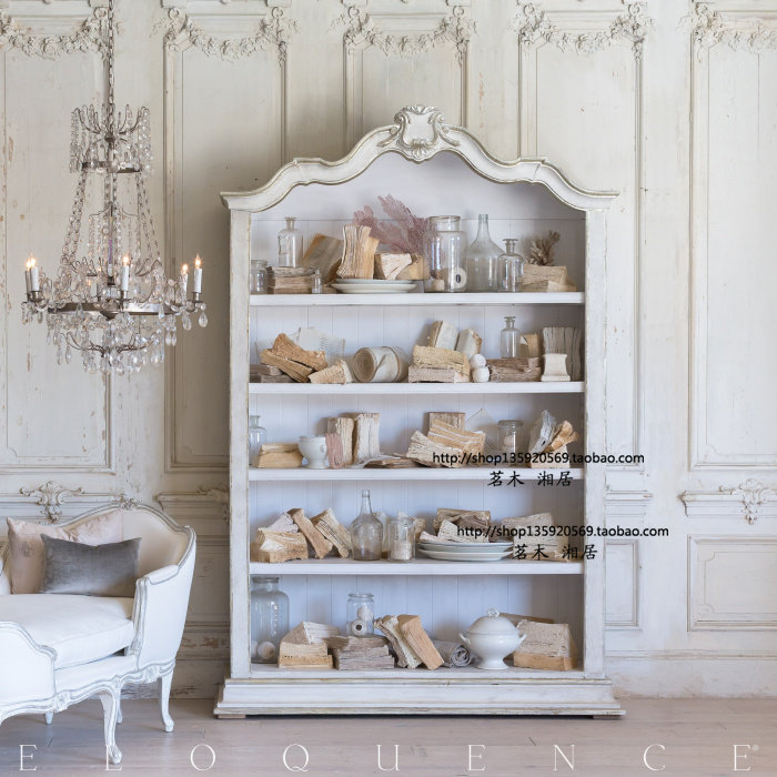 French To fake something antique Do the old solid wood Carved Bookcase bookshelf American style Retro oak Wine cabinet Display cabinet Curio customizedin the Residential furniture , Cabinet , Bookcase , Single bookcase  category - from Buy2taobao.com to provide professional Taobao agent buy service