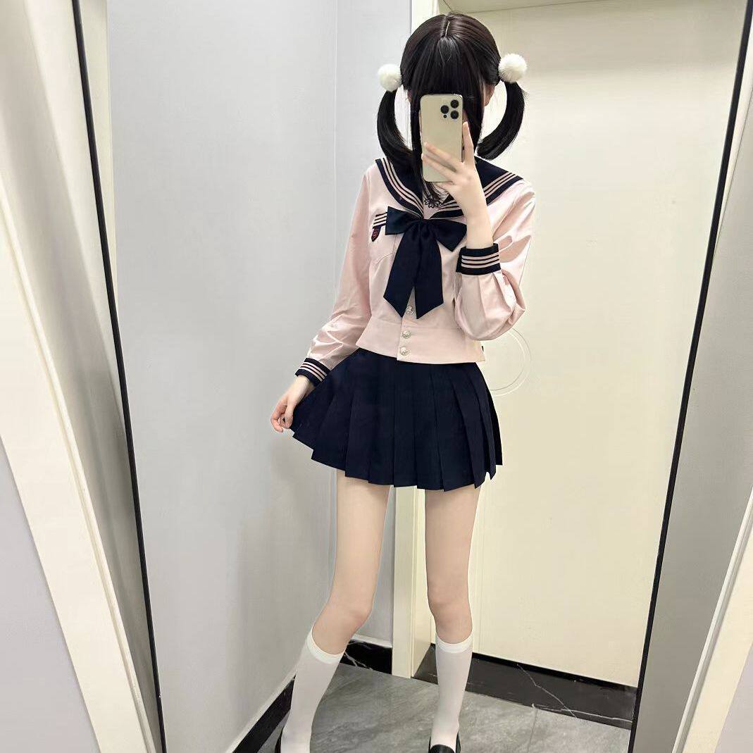 樱子家JK【樱花中】原创JK制服裙日系水手服长袖校供春秋新款