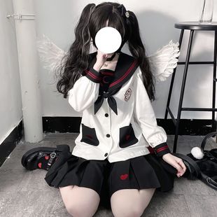 【樱木子】原创可爱鬼萌款幼稚园jk制服裙正版春夏新款水手服套装