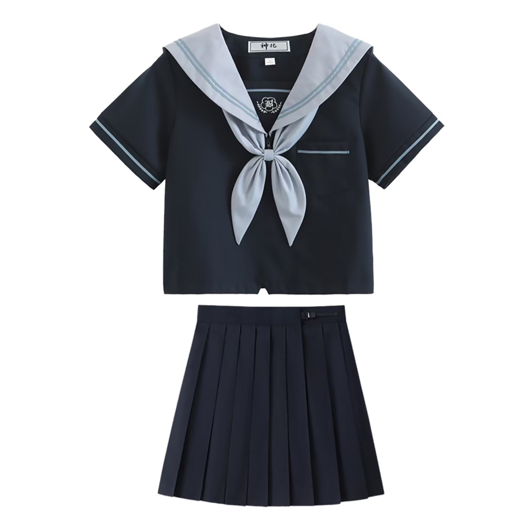 【小岚空】神北原创JK校供中间水手服正统套装jk制服学生学院日系