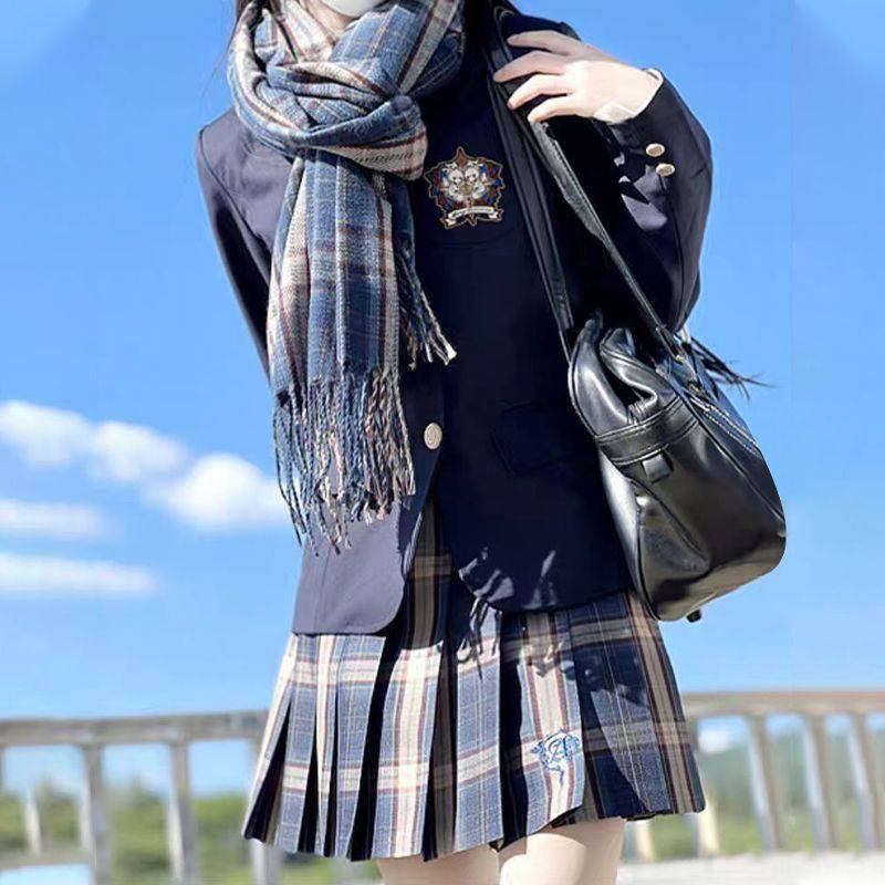 十字银河原创JK开衫毛衣正版秋冬学院风jk格裙西装大全套送小物