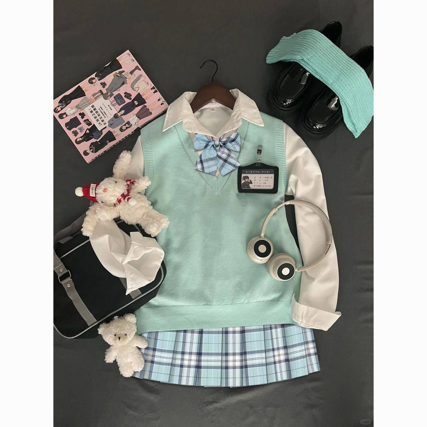 小田町原创jk制服正版格裙毛衣背心短袖衬衫套装学院风女秋冬叠穿