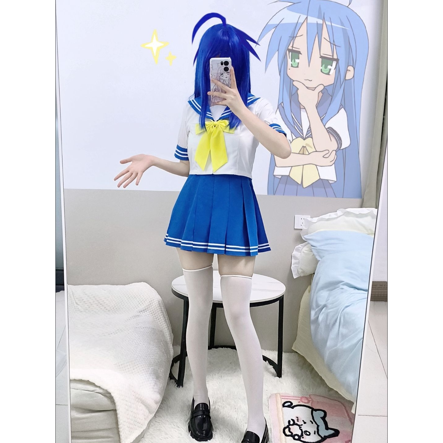 【空之境】幸运星,泉此方佟镜佟司cos校服