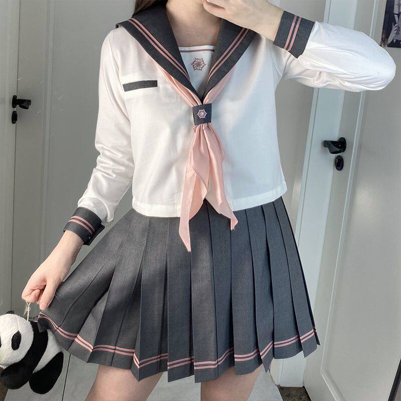 【冰莓】俞果原创jk制服裙夏秋新款水手服学生校服套装基础款套装