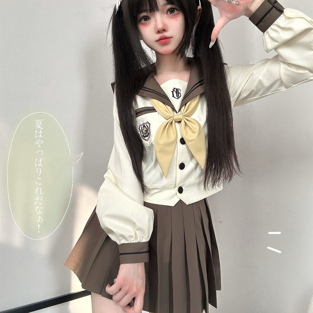 妖娘家「千杏女子」原创日系中间奶茶水手服jk制服套装学生学院风