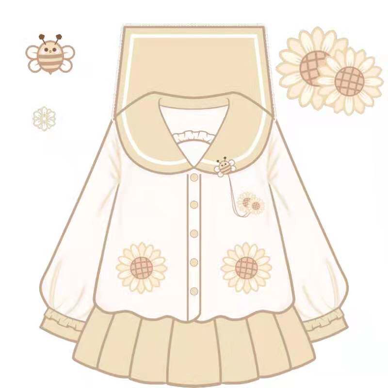 原创水手服【向日葵】正版JK制服甜美套装日系幼稚园学生学院校服