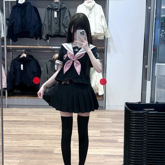 【夜语玫瑰】城南诗中意原创正版jk水手服套装校供感中间短裙制服
