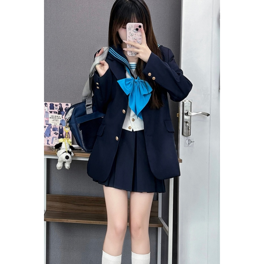布丁熊原创jk制服套装西服~西装长袖秋冬外套新品