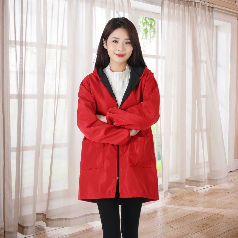 罩衣大人女新款冬季加绒加厚防水防油成人围裙家用厨房长袖工作服