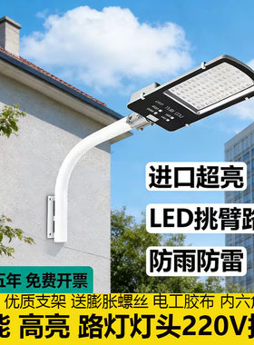 led路灯头加长挑壁防水