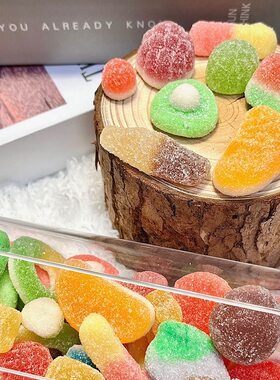 网红爆款拌砂橡皮糖水果味散装
