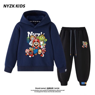 Nyzk马里奥男童套装2026新款时髦帅气穿搭一整套儿童女童冬装年服