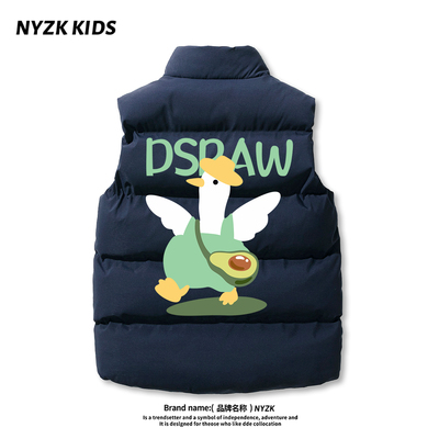 大白鹅男童羽绒棉马甲外穿背心