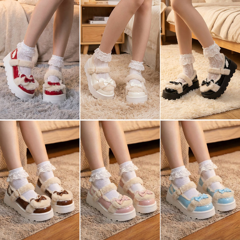 原创正品lolita小皮鞋厚底日系