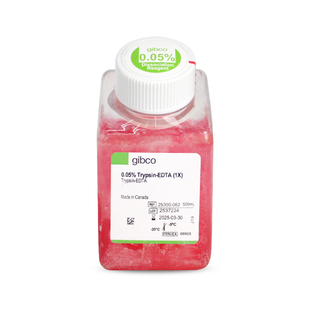 Gibco 25300-062胰酶细胞消化液(0.05%胰酶 含EDTA、酚红)500ml